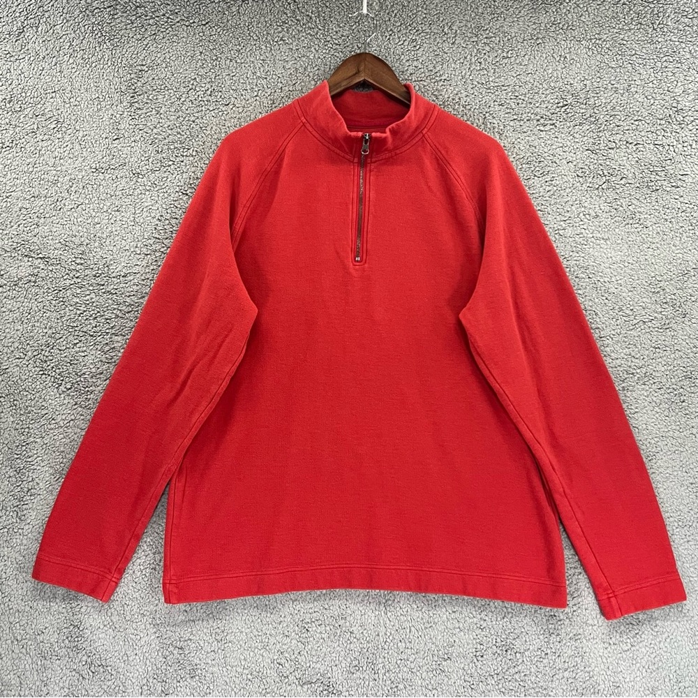 GAP Knit Sweater Quarter Zip Red Men Size XL